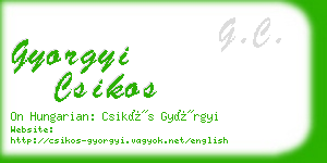 gyorgyi csikos business card